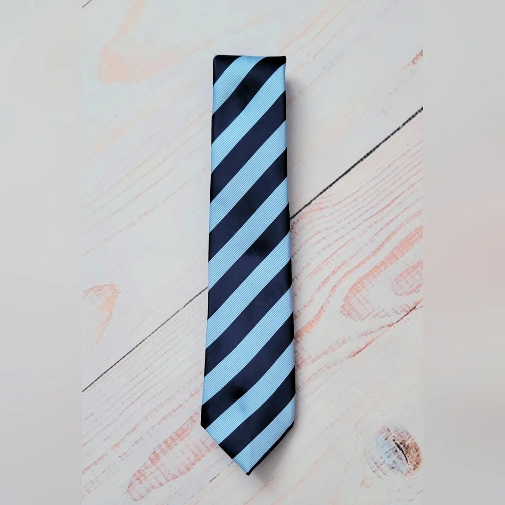 The Children's Place Light Blue Navy Stripe Kids Neck Tie